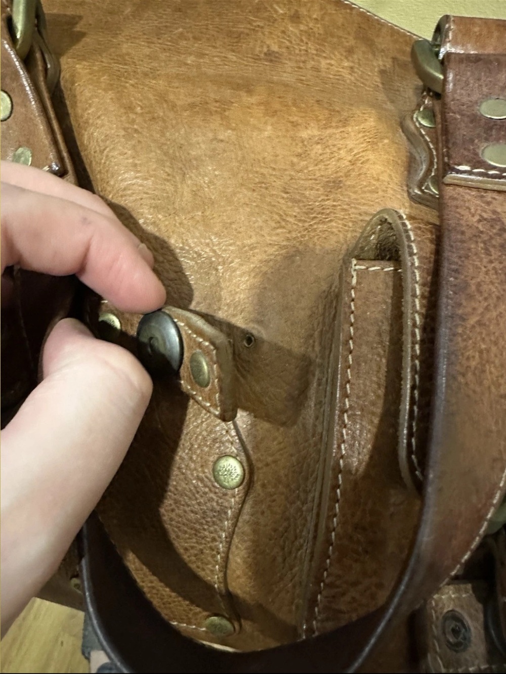 Mulberry Brown Leather Buckle Satchel - Picture 10 of 15